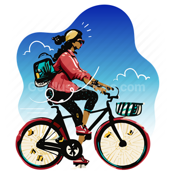 woman, people, person, bike, bicycle, transport, travel