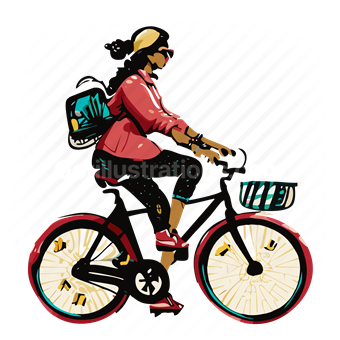 woman, people, person, bike, bicycle, transport, travel