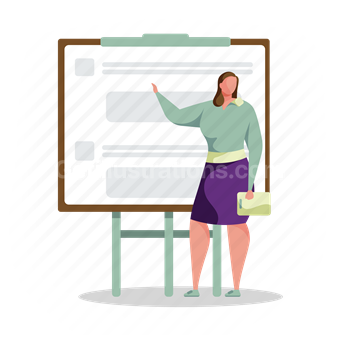 woman, presentation, project, teacher, business