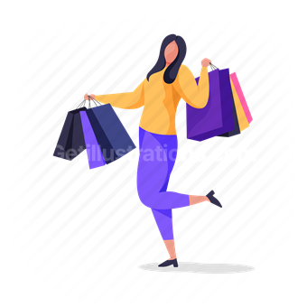 woman, female, shop, bag
