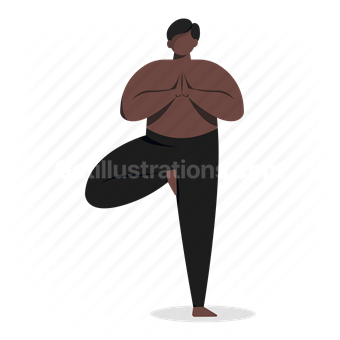 man, meditate, yoga, pose