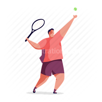 man, tennis, sport, racket