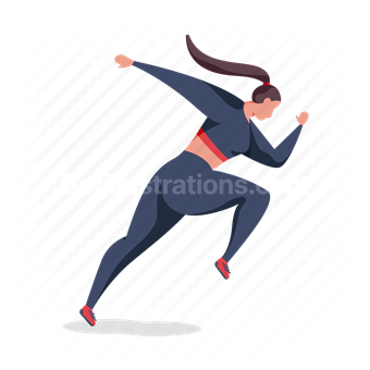 run, running, woman, fitness, sport