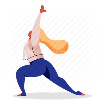 stretch, fitness, yoga, pose, woman
