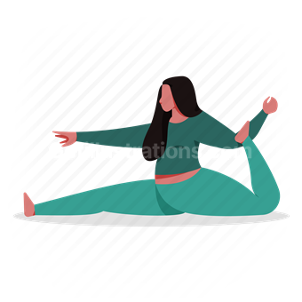 stretching, yoga, woman, female, person