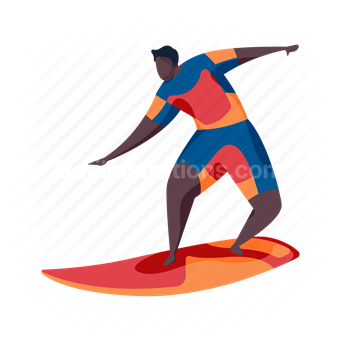 surfer, man, surfing, surfboard, sport