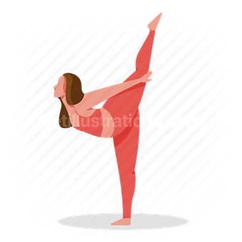 woman, yoga, female, person, stretch