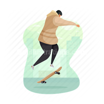 skater, skateboard, man, activity