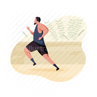 man, jogging, sport, activity