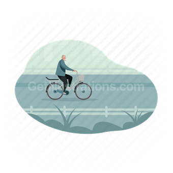 bike, bicycle, transport, man