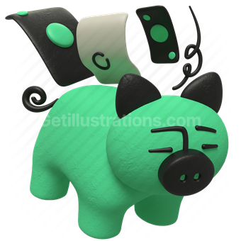 Whimsical toy, Playful design, Stylized animal, Vector illustration