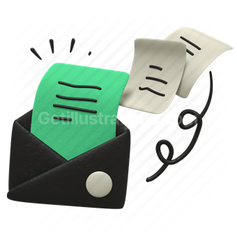 Envelope, Mail, Communication, Vector illustration