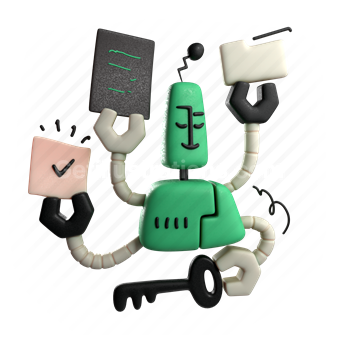tasks, folder, key, checkmark, file, files, robot, automatic