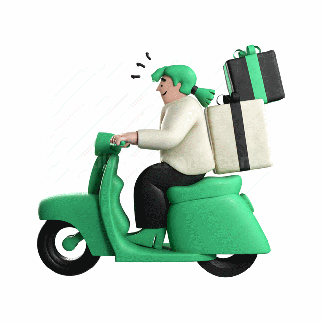 vehicle, transport, vespa, scooter, box, package, present, gift
