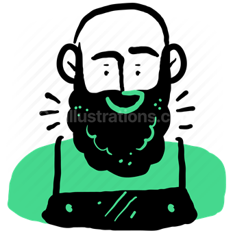avatar, character, people, person, account, user, man, beard, bald