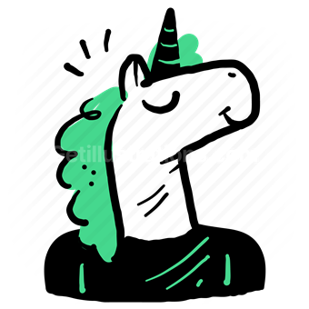 avatar, character, profile, user, account, unicorn, animal