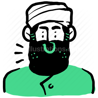 avatar, profile, character, user, account, people, beard, muslim, man