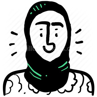 avatar, profile, character, user, account, people, hijab, head, scarf