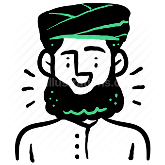 avatar, profile, character, user, account, people, muslim, beard