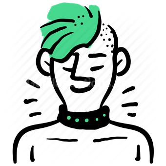 avatar, profile, character, user, account, people, punk, man