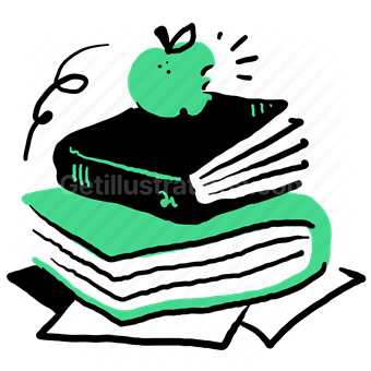 learn, learning, study, apple, books, book, literature, library