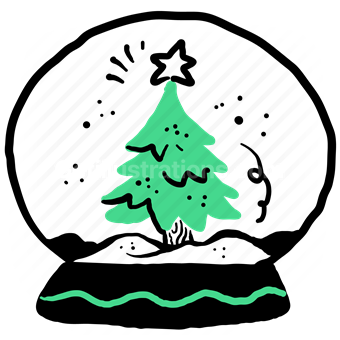 christmas, holiday, occasion, snowglobe, tree, decor, decoration