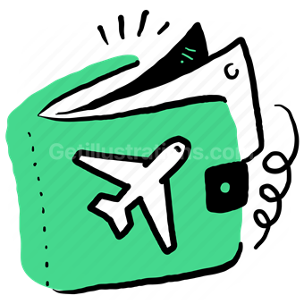 airways, airport, flight, travel, wallet, payment, fund, budget, airplane