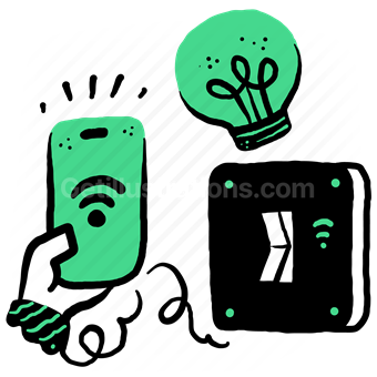 light, lightbulb, control, mobile, smartphone, wireless, control