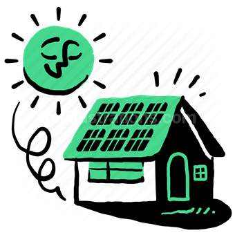 solar, power, energy, home, ecology, house, sun