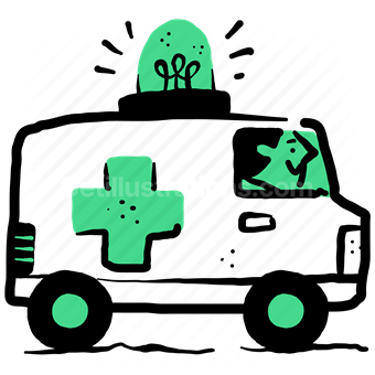 ambulance, emergency, medical, healthcare, man, transport, vehicle