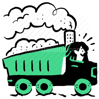 construction, maintenance, vehicle, transport, woman, lorry, truck
