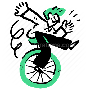 unicycle, cycling, man, transport, bike