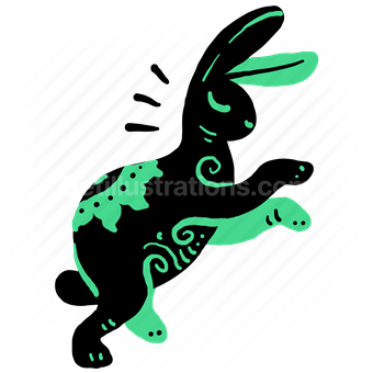 rabbit, hare, zodiac, horoscope, sign, symbol, animal