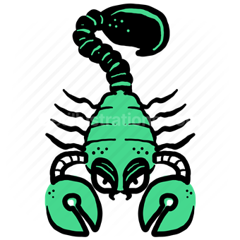 scorpio, animal, insect, zodiac, sign, horoscope, symbol