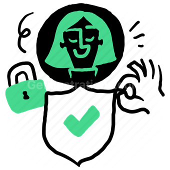 shield, protection, social media, account, user, profile, lock, padlock