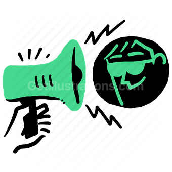 megaphone, bullhorn, ad, advertising, marketing, promotion