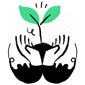 hand, gesture, plant, growth, grow, sprout, gardening, agriculture