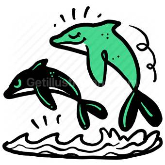 dolphin, animal, wildlife, sea, ocean, water, nautical