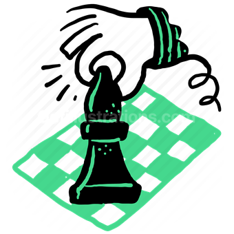 chess, hand, gesture, bishop, game, activity