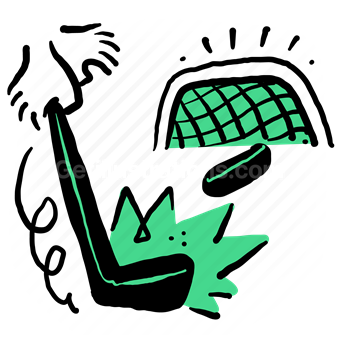 hockey, sport, puck, goal, target, stick