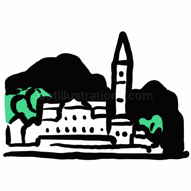 landmark, world, monument, montenegro, building, city, mountain