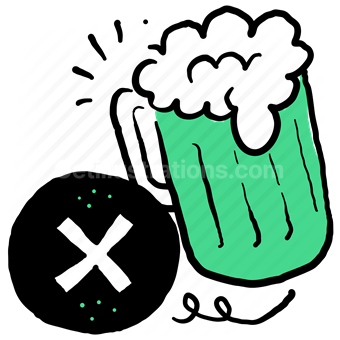 drink, beverage, jug, cancel, xmark, no, prohibited, beer, alcohol