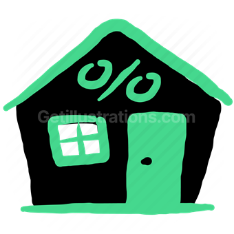 discount, percentage, house, home, mortgage, rent