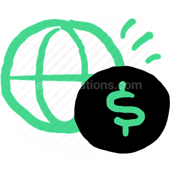 dollar, international, global, online, internet, banking, bank