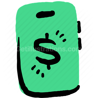 mobile, phone, smartphone, dollar, money, bank, banking