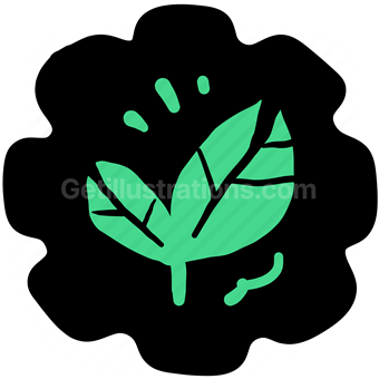cogwheel, gear, leaf, plant, eco, maintenance