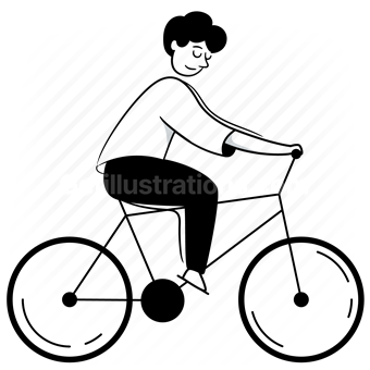 bike, bicycle, transport, vehicle, man, people, person, travel