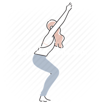 yoga, pose, poses, exercise, fitness, sport, people, chair, woman