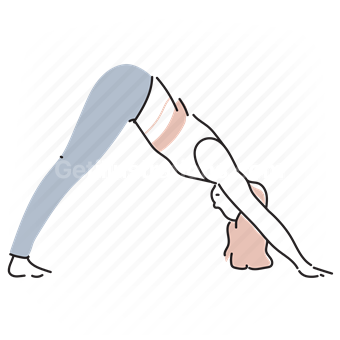 yoga, pose, poses, exercise, fitness, sport, people, downward, dog, stretch