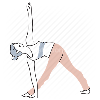 yoga, pose, poses, exercise, fitness, sport, people, revolved, triangle, woman